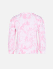 Girls Tie Dye Sweatshirt, Pink (PINK), large