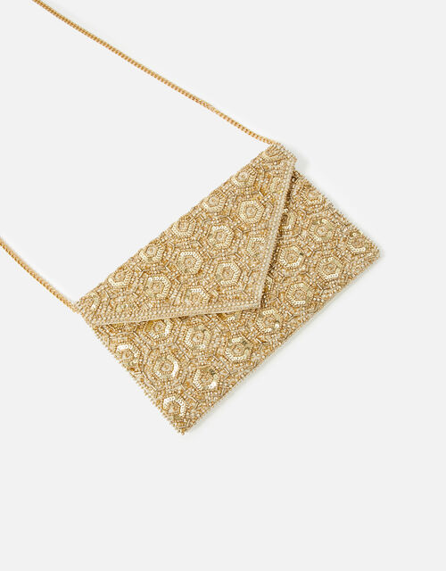 Tamara Embellished Clutch Bag, Gold (GOLD), large