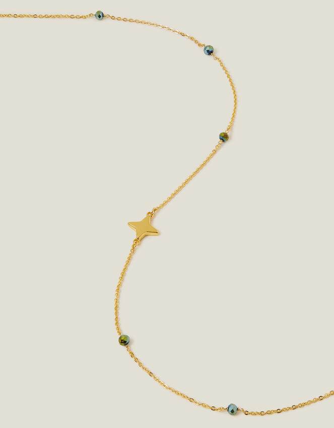 14ct Gold-Plated Beaded Long Necklace, , large