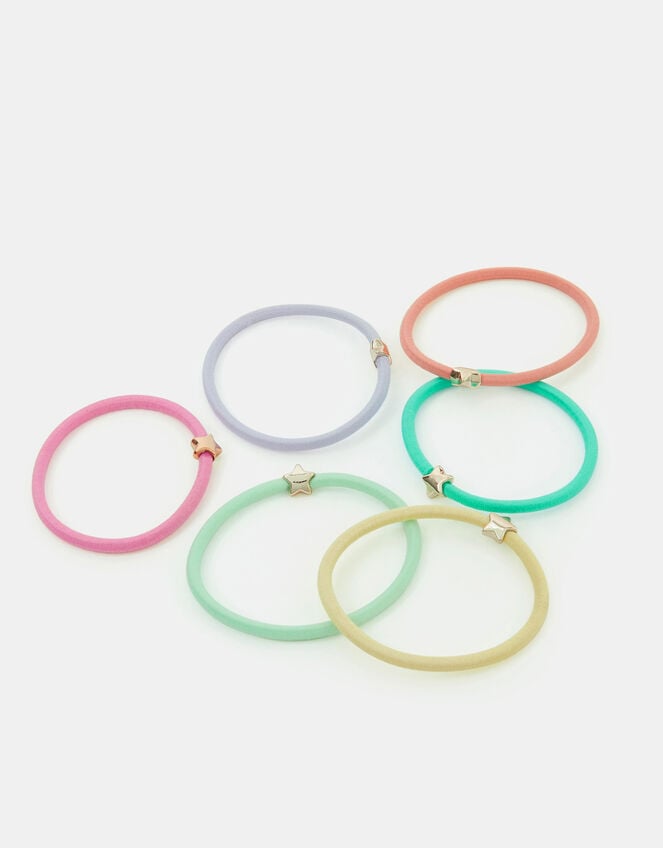 Girls 6-Pack Star Hair Bands, , large
