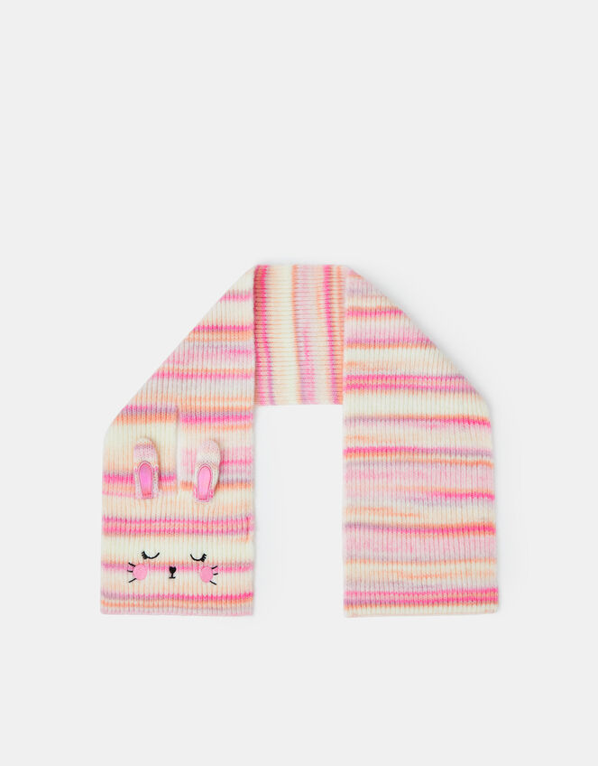 Girls Bunny Stripe Scarf, , large