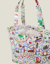 London Map Print Shopper Bag, , large