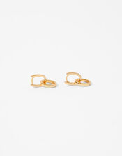 Gold-Plated Link Drop Earrings, , large