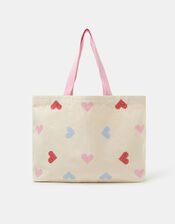 Cross Stitch Heart Shopper Bag, , large