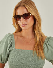 Oval Cat Eye Sunglasses, , large