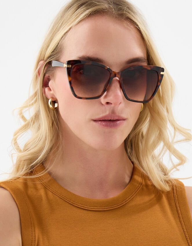 Tort Cat Eye Sunglasses, , large