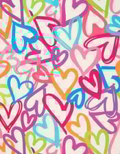 Heart Print Gift Bag, , large