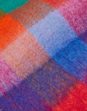 Bright Check Super Fluffy Blanket Scarf, , large
