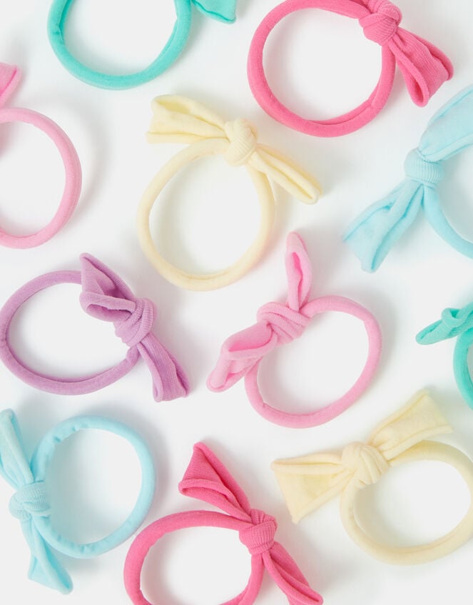 12-Pack Girls Mini Bow Hair Bands, , large