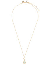 Gold-Plated Semi-Precious Sparkle Pendant Necklace, , large