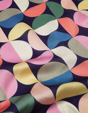 Retro Spot Square Satin Scarf, , large