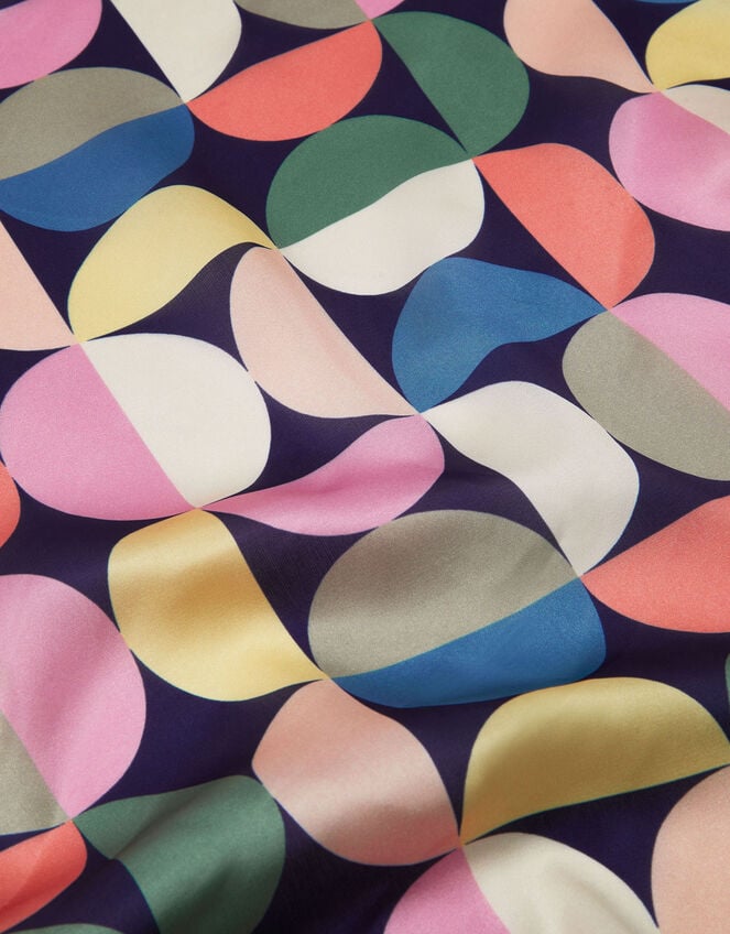 Retro Spot Square Satin Scarf, , large