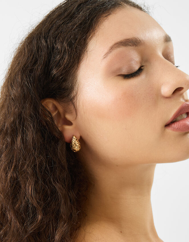 Filigree Curve Teardrop Earrings, , large