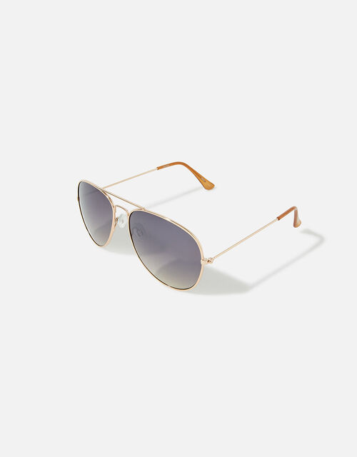 Chantal Aviator Sunglasses, Gold (GOLD), large