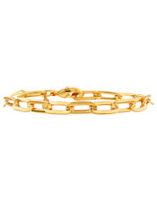 Large Link Gold-Plated Bracelet, , large