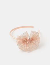 Girls Sequin Bow Headband, , large