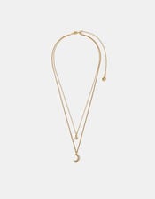14ct Gold-Plated Celestial Pendant Layered Necklace, , large