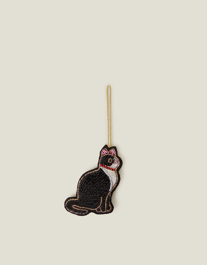 Embellished Cat Christmas Tree Decoration, , large