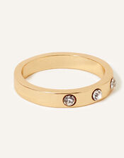 Chunky Gem Stone Ring, Gold (GOLD), large