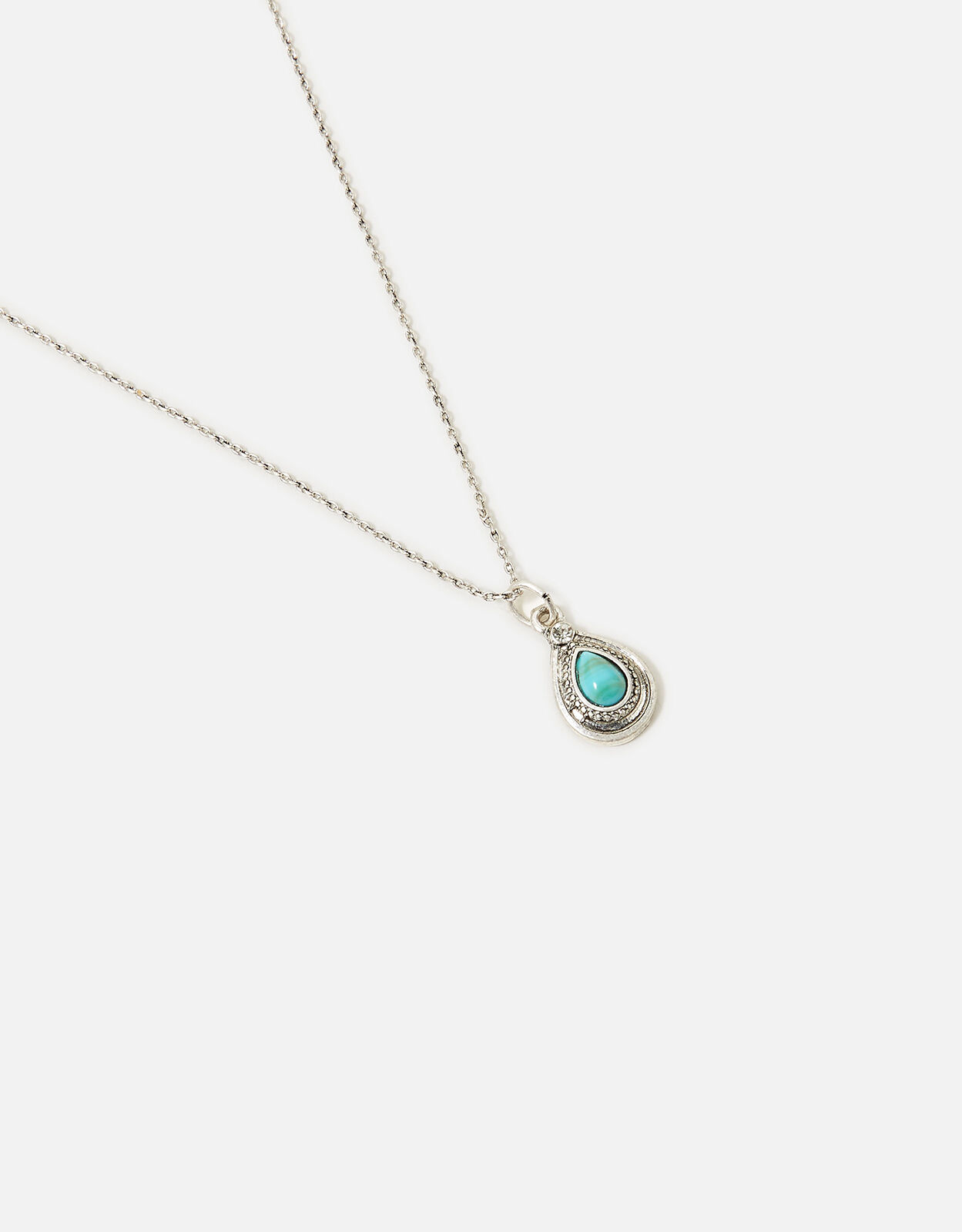 Turquoise teardrop necklace sales