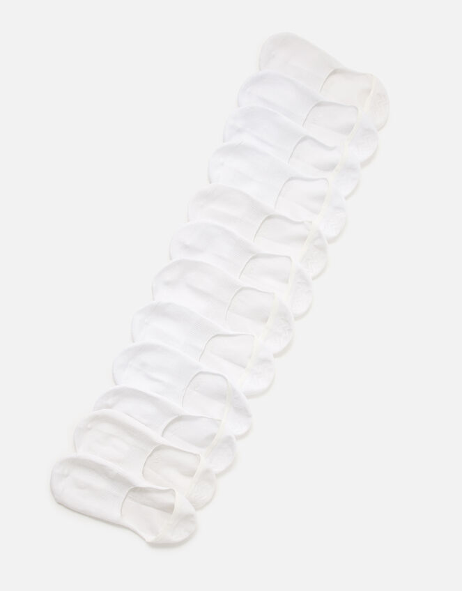 Super-soft Bamboo Footsie Sock Multipack , White (WHITE), large