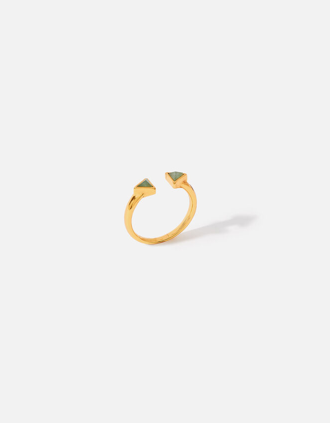 Aventurine Pyramid Ring, Green (GREEN), large