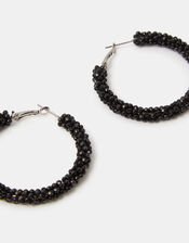 Beaded Hoop Earrings, , large