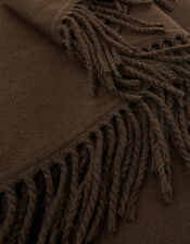 Large Tassel Knit Triangle Scarf, , large