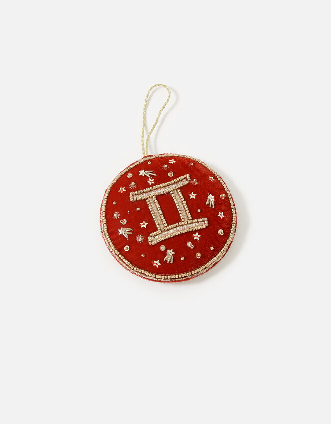 Embellished Star Sign Hanging Decoration, Red (RED), large