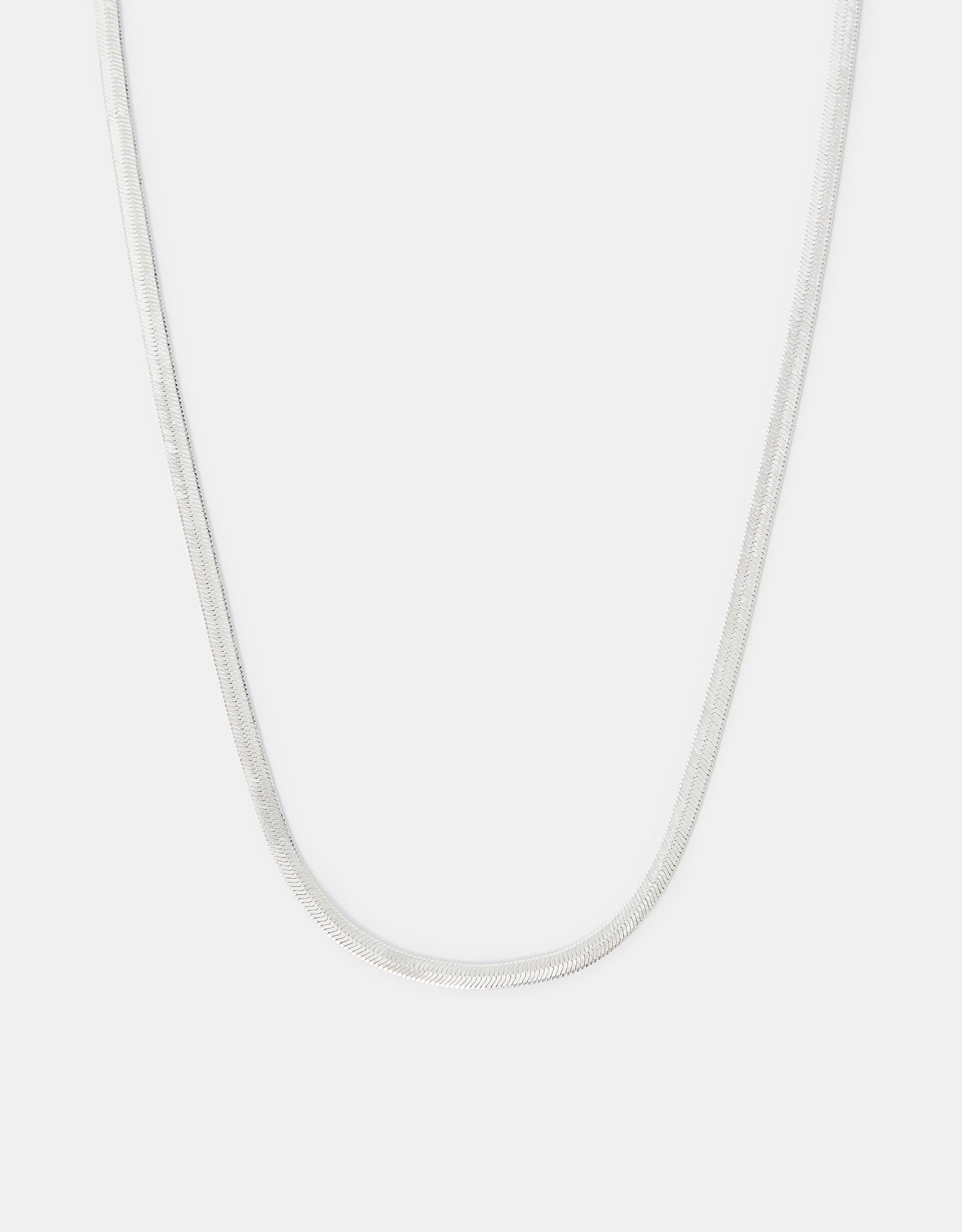 accessorize Sterling Silver-Plated Omega Chain Necklace