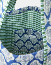 Dandelion Print Quilted Tote Bag, , large