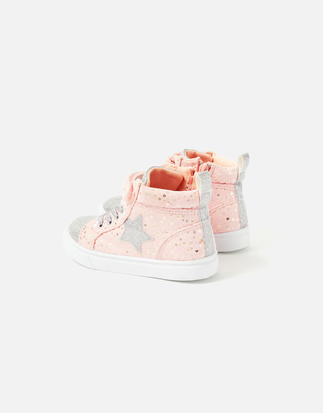 Girls Star High-Top Trainers, Pink (PINK), large