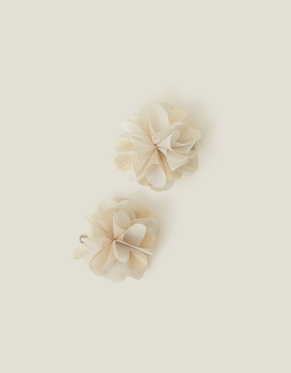 2-Pack Girls Flower Hair Clips, , large