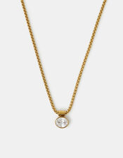 Stainless Steel Oval Pendant Necklace, , large