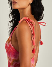 Crochet Plunge Swimsuit, BRIGHTS, large