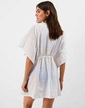 Shell Patchwork Mini Kaftan, Ivory (IVORY), large