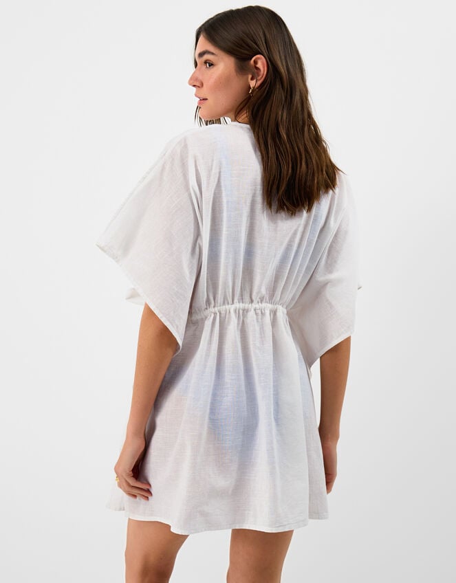 Shell Patchwork Mini Kaftan, Ivory (IVORY), large