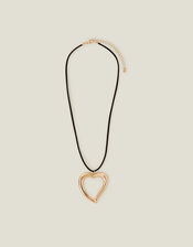 Heart Pendant Cord Necklace, , large
