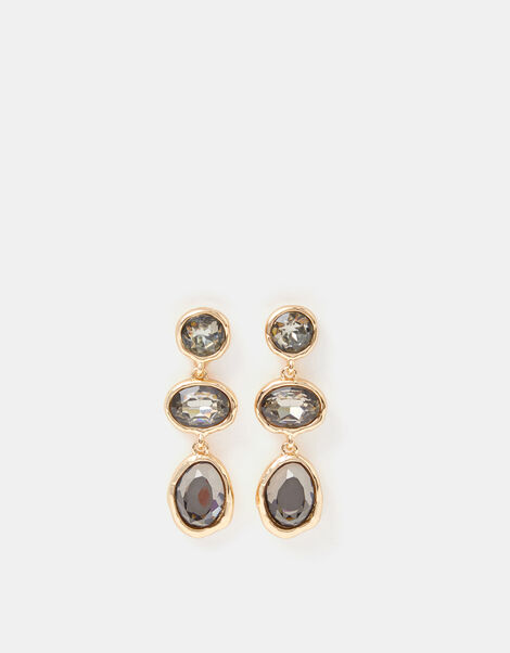 Triple Gem Drop Earrings, , large