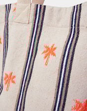 Palm Stripe Tote Bag, , large