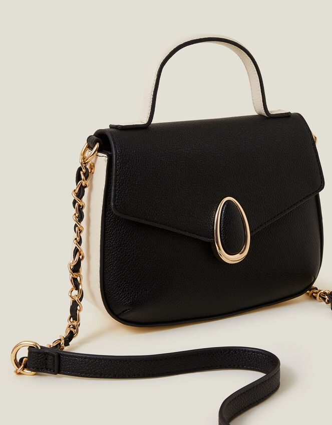 Top Handle Cross-Body Bag, Black (BLACK), large