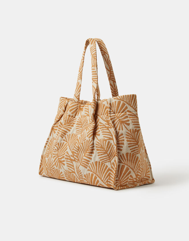 Palm Print Beach Tote Bag, , large