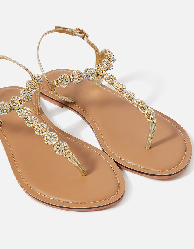 Embellished Toe Post Sandals, White (CRYSTAL), large