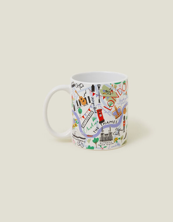 London Map Print Mug, Multi (PASTEL MULTI), large