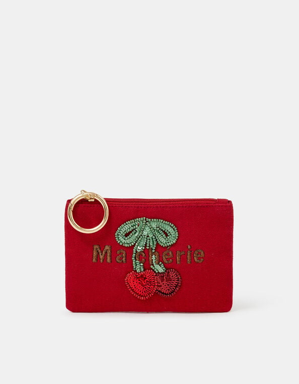 Ma Cherie Beaded Coin Purse Bag Charm, , large