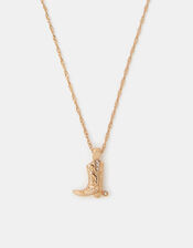 Cowboy Boot Pendant Necklace, , large