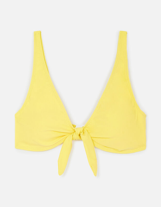 Bunny Tie Bikini Top, Yellow (YELLOW), large