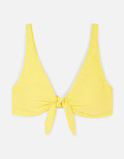 Bunny Tie Bikini Top, Yellow (YELLOW), large