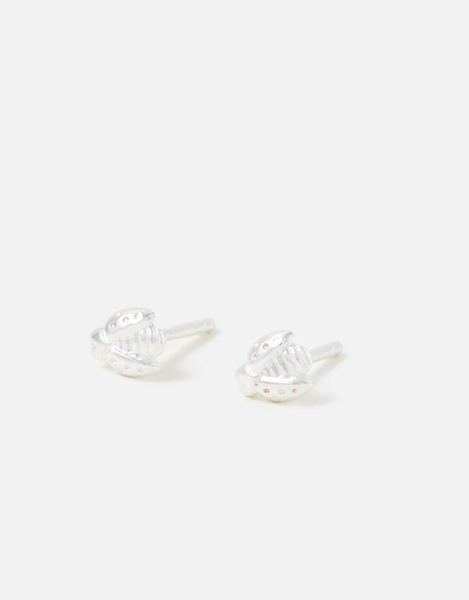 Sterling Silver Ladybird Stud Earrings, , large