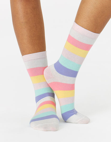 Wide Stripe Socks, , large